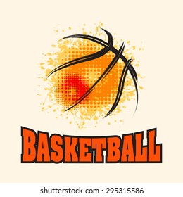 Vector Grunge Basketball ( T-shirt, Poster, Banner, backdrops design ) 