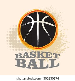 Vector Grunge Basketball ( T-shirt, Poster, Banner, backdrops design )
