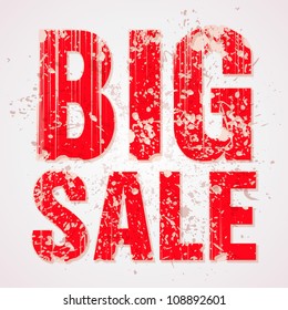 Vector Grunge Big Sale Message