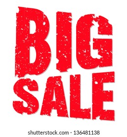 Vector Grunge Big Sale Message / Abstract abstract red big sale grungy red big sale  