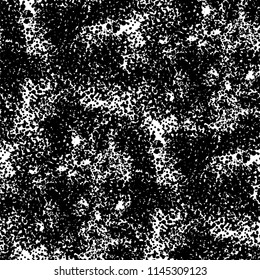 Vector Grunge Black Background. Dust Overlay Distress Grain. Seamless Blob Pattern