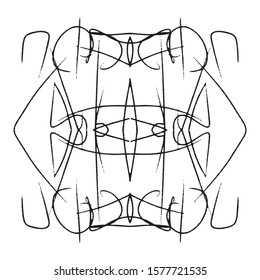  Vector Grunge black ink paint.for new design or brush,happening art Background.Monochrome texture.