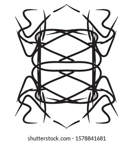 Vector Grunge black ink paint.for new design or brush,happening art Background.Monochrome texture. shape, hand-drawn