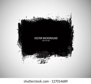 Vector grunge black paint abstract background