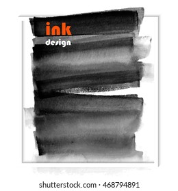 Vector grunge black paint abstract background