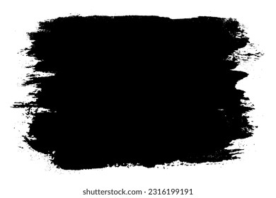 Pancarta de pintura negra grunge vectorial.