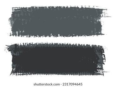 Pancartas de pintura negra grunge vectorial.
