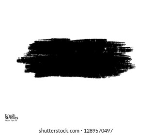 Vector grunge black paint, ink brush stroke, brush. Dirty artistic design element. Abstract black paint ink brush stroke for your design use frame or background for text. set - Vector