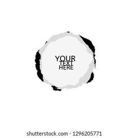 Vector grunge black paint, ink brush stroke, brush. Dirty artistic design element. Abstract black paint ink brush stroke for your design use frame or background for text. set - Vector