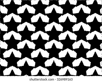 Vector grunge black stars background