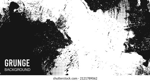 vector grunge black and white background, texture, pattern