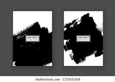 Vector grunge black and white texture background.
