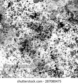 vector grunge black and white watercolor background