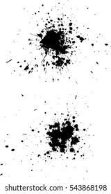 Vector grunge blots center spread tight elements