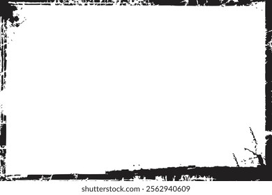 Vector grunge border, grunge border brush, grunge border edge, square grunge border