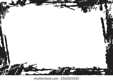 Vector grunge border, grunge border brush, grunge border edge, square grunge border