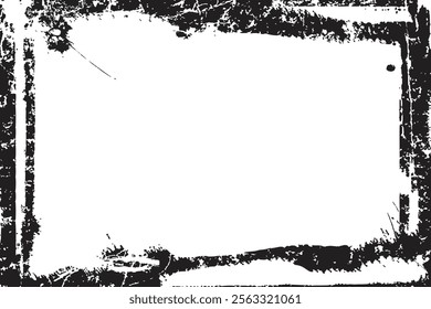 Vector grunge border, grunge border brush, grunge border edge, square grunge border