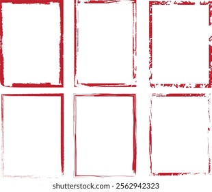 Vector grunge border set, grunge border brush, grunge border edge, square grunge border