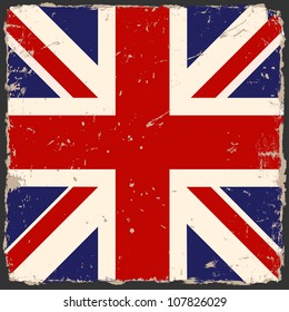 Vector grunge British flag