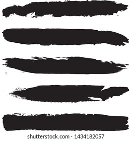 Vector grunge brush black isolated on white background