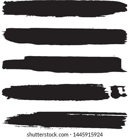 Vector grunge brush black isolated on white background
