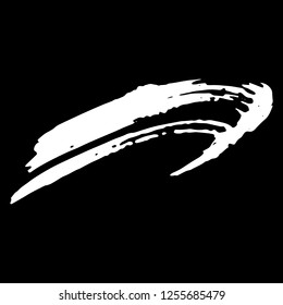 Vector grunge brush for creating logos, lines and headers. Dirty artistic design element on black background