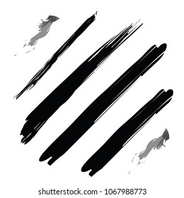 Vector grunge brush. Grunge round shapes