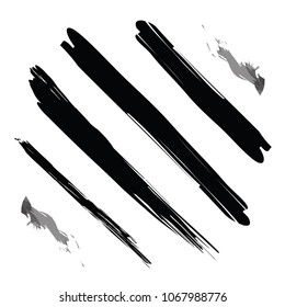 Vector grunge brush. Grunge round shapes
