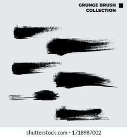Colección de trazo de pincel grunge vector