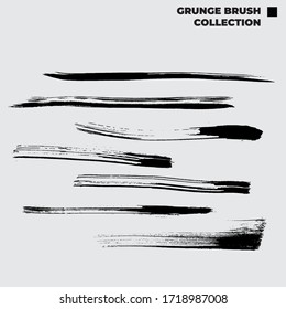 Colección de trazo de pincel grunge vector