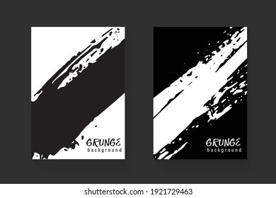 Razo de pincel de grunge vectorial para la plantilla de diseño de volante. Antecedentes abstractos.