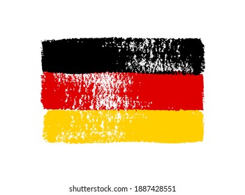 Vector grunge brush stroke Germany flag.