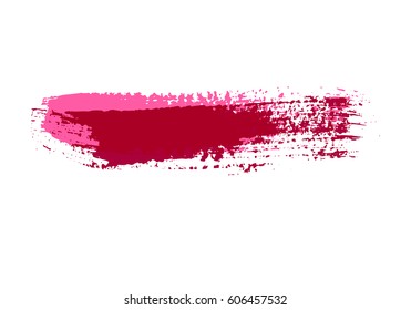 Vector of grunge brush strokes. Colorful brush strokes. Pink vector brush strokes collection. Color paint, ink brush strokes, brushes, lines. Design elements