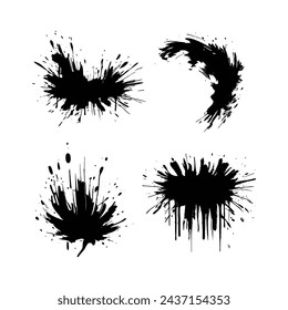vector grunge brush strokes template