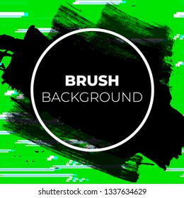 Vector grunge brush texture with frame - design elements
