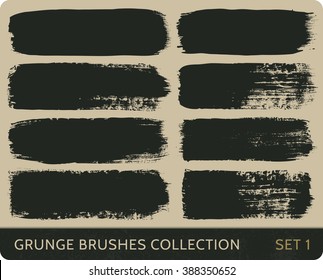 Vector grunge brushes collection. SET 1