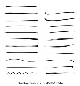 vector grunge brushes, hand drawn ink strokes