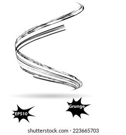 Vector Grunge Brushes Line . Logo Design .