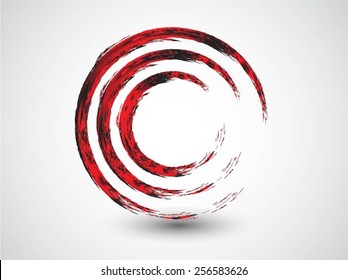Vector Grunge Brushes Line . Logo Design . Unusual Grunge Shape