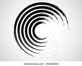 Vector Grunge Brushes Line . Logo Design . Unusual Grunge Shape .