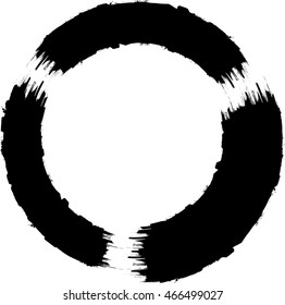 Vector Grunge Brushes Stroke . Circle Logo Design .