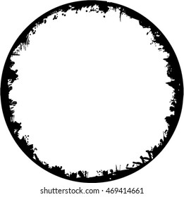 Vector Grunge Brushes Stroke . Circle Logo Design .
