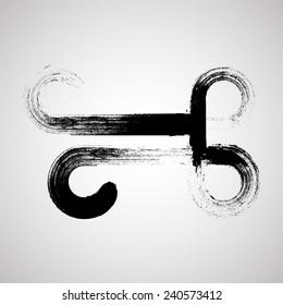 Vector Grunge Brushes Stroke . Logo Design .