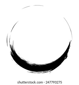 Vector Grunge Brushes Stroke . Spiral Logo Design 