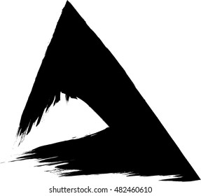 Vector Grunge Brushes Stroke . Triangle Logo Design .