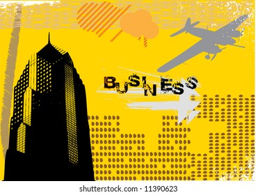 Vector grunge business poster
