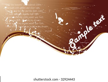 Vector grunge chocolate background; clip-art