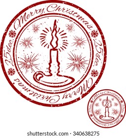Vector grunge Christmas stamp