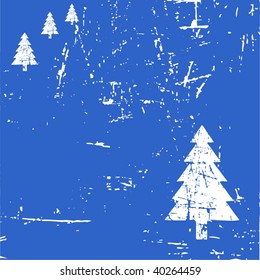 Vector Grunge Christmas Tree Design