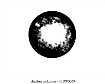 Vector grunge circle.